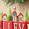 Glitzhome® 14" Christmas Believe House & Brush Trees Table Décor
